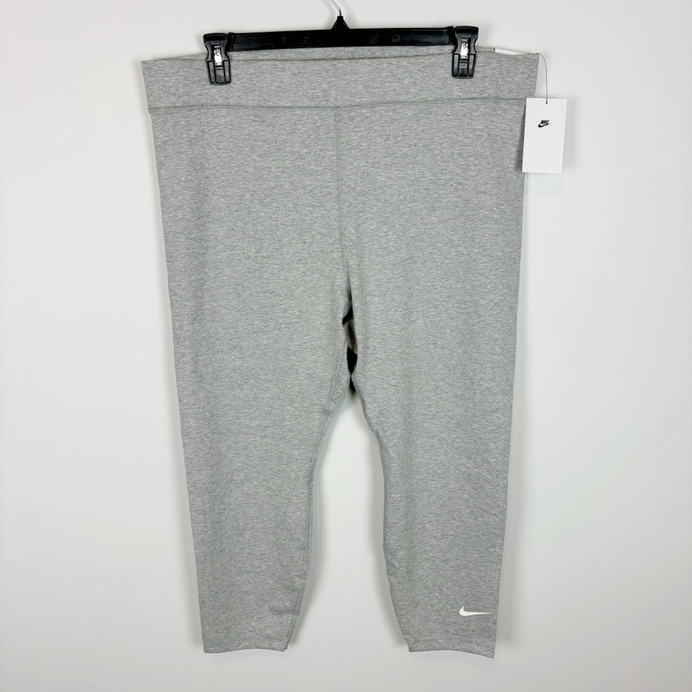 Nike Sportswear Classic Women's High-Waisted 7/8 Leggings Gray Plus Size 3X